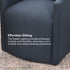 Rafa Performance Dining Chair with Casters – Rolling Armchair for Dining Room | Dining Chairs with Casters | Kinwell Furniture | Performance Fabric Upholstery